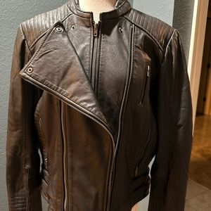 Lucky Brand leather moto jacket